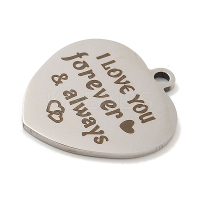 Non-Tarnish Valentine's Day 201 Stainless Steel Pendants STAS-L079-24P-01-1