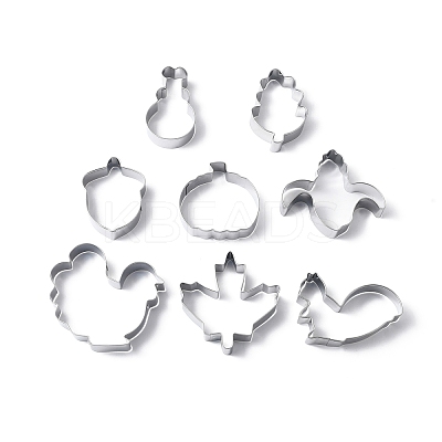 Non-Tarnish Thanksgiving 430 Stainless Steel Cookie Mold DIY-E068-01P-02-1