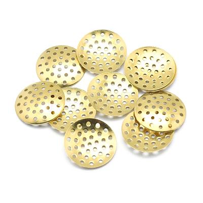 Brass Finger Ring/Brooch Sieve Findings KK-K184-37C-D-01-RS-1