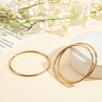 8Pcs 304 Stainless Steel Thin Wrap Bangle for Women BJEW-BC0001-16G-1