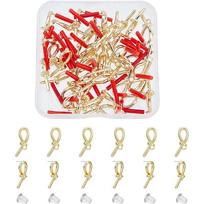 40Pcs Alloy Stud Earring Findings FIND-FH0005-75-1