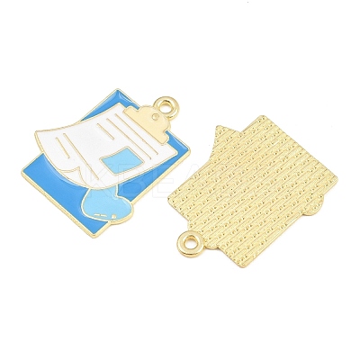 Medical Theme Alloy Enamel Pendants AL-CBA2919-03G-09A-1