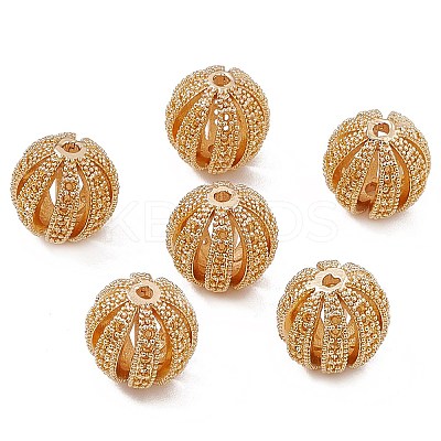 Rack Plating Brass Beads KK-G455-01G-1
