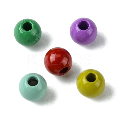 Spray Painted 202 Stainless Steel Beads STAS-Q321-A-01-1