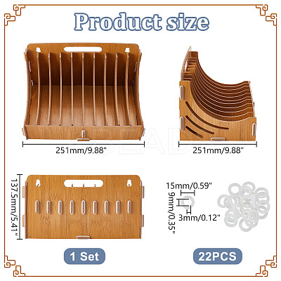10-Slot Wood CD Storage Rack ODIS-WH0043-94-1