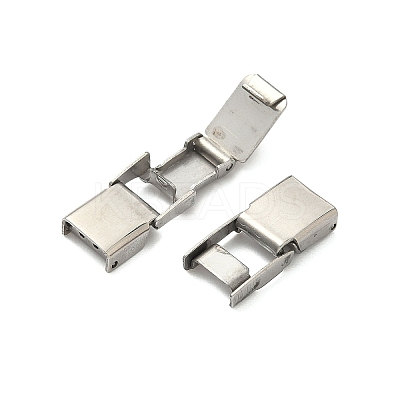 201 Stainless Steel Watch Band Clasps STAS-K252-14A-P-1