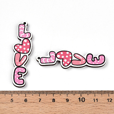 Printed Wood Pendants WOOD-T032-04I-1