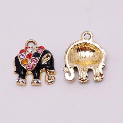 Alloy Rhinestone Pendants ENAM-WH0049-36G-04-1
