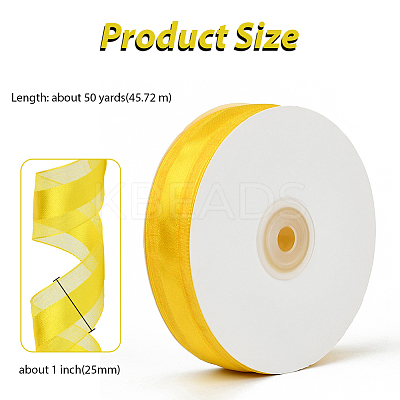 1Roll Solid Color Organza Ribbons ORIB-CY0001-02H-1