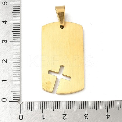 304 Stainless Steel Rhinestone Stamping Blank Tag Pendants STAS-G346-16G-1