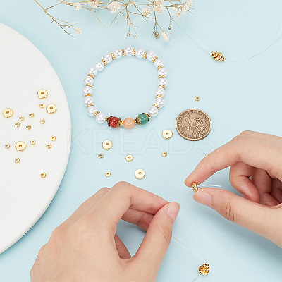60Pcs 3 Styes Brass Beads KK-BC0012-30-1