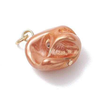Dyed Natural Keshi Pearl Pendants PALLOY-JF04837-1