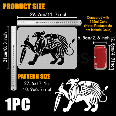 Plastic Hollow Out Drawing Painting Stencils Templates DIY-WH0396-737-1