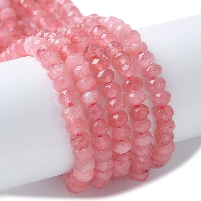Dyed Natural Malaysia Jade Rondelle Beads Strands X-G-E316-2x4mm-66-1