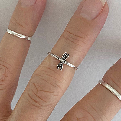 Dragonfly Brass Cuff Toe Rings for Women FS-WG18ABF-01-1