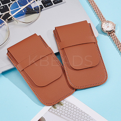 2Pcs Rectangle PU Imitation Leather Single Watch Storage Bag AJEW-GO0001-85A-1