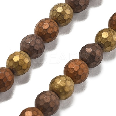PVD Vacuum Plating Non-magnetic Synthetic Hematite Beads Strands X-G-F682-01B-1
