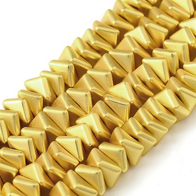 Matte Electroplated Synthetic Non-magnetic Hematite Beads Strands G-L606-F01-01A-1