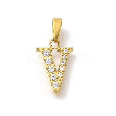 Ion Plating(IP) 304 Stainless Steel Micro Pave Cubic Zirconia Pendants STAS-H228-02G-05-1