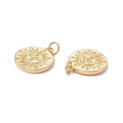 Rack Plating Brass Pendants KK-C247-02G-1