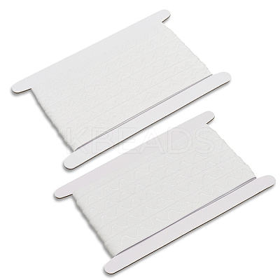 2 Styles Flat Non-slip Transparent Silicone Polyester Elastic Bands SRIB-GF0001-49B-1