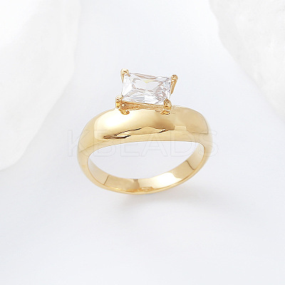 304 Stainless Steel Glass Finger Rings LS-MD8256-3-1