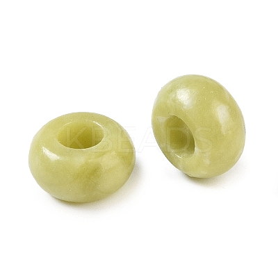 Natural Chinese Southern Jade European Beads X-G-G740-14x8mm-40-1