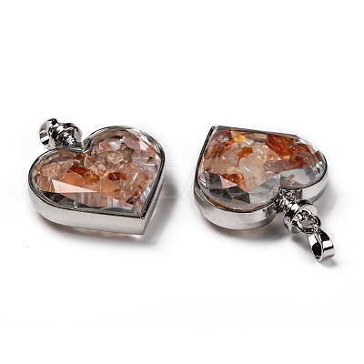 Glass Bottle Pendants G-Z010-02J-1