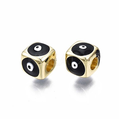 Brass European Beads KK-S362-044A-NF-1