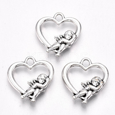 Tibetan Style Alloy Pendants X-TIBE-S323-087AS-RS-1
