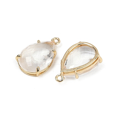 Natural Quartz Crystal Faceted Pendants G-K347-05G-04-1