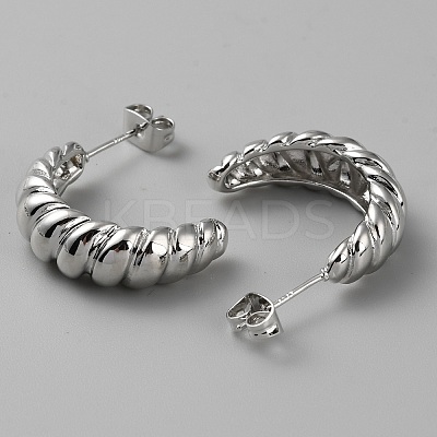 6 Pair 6 Style Brass Round Stud Earrings EJEW-WH0015-60P-1