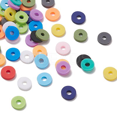 105G 15 Colors Handmade Polymer Clay Beads CLAY-YW0001-43-1