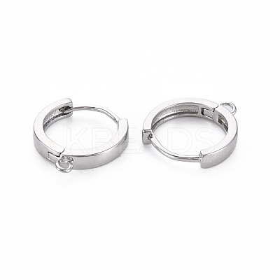 Brass Huggie Hoop Earring Findings KK-S364-158-1