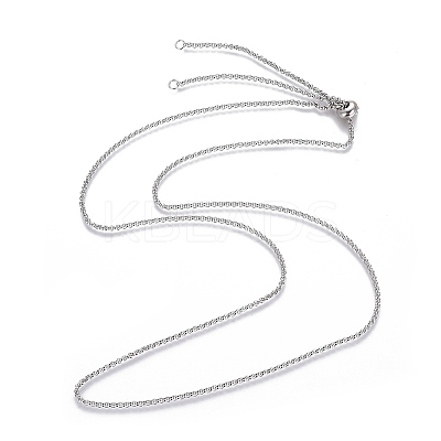 Tarnish Resistant Adjustable 304 Stainless Steel Slider Necklaces LS-MAK-L026-07A-P-1