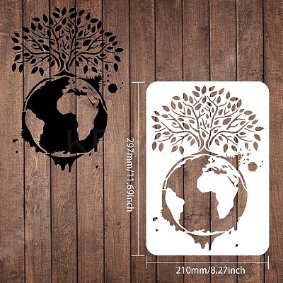 Plastic Reusable Drawing Painting Stencils Templates DIY-WH0202-252-1