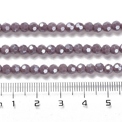 Electroplate Opaque Glass Beads Strands LS-EGLA-A035-P4mm-A11-1