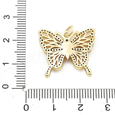 Brass Micro Pave Cubic Zirconia Pendants KK-A237-01E-G-1