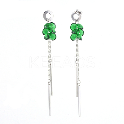 304 Stainless Steel Dangle Stud Earring EJEW-JE04140-01-1