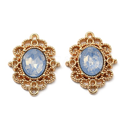 Golden Plated Alloy Oval Connector Charms LS-FIND-B022-02G-04-1
