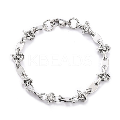 Non-Tarnish 304 Stainless Steel Link Chain Bracelet for Men Women LS-BJEW-Z011-21P-1