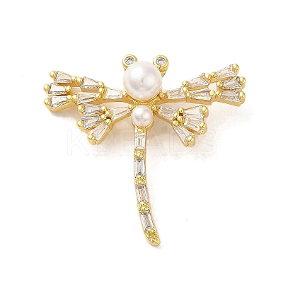 Brass Micro Pave Clear Cubic Zirconia Pendants FIND-Z041-15A-1