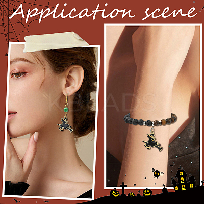 40Pcs Halloween Alloy Enamel Pendants FIND-SC0018-12-1