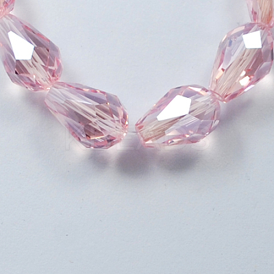 Electroplate Glass Beads Strands EGLA-R008-11x8mm-12-1