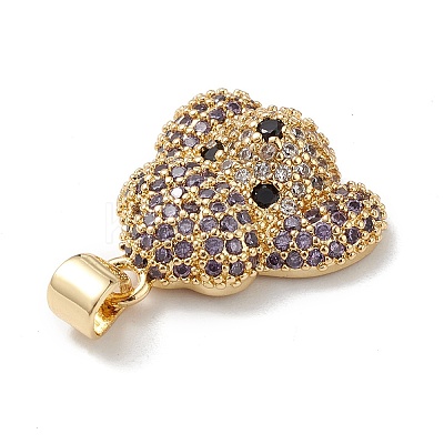 Brass Micro Pave Cubic Zirconia Pendants KK-M240-12-1