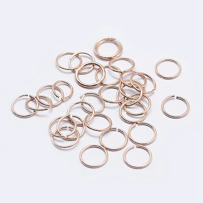 925 Sterling Silver Open Jump Rings STER-F036-02RG-0.8x5mm-1