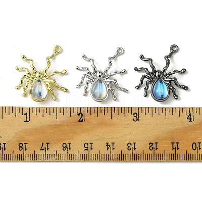 6Pcs 3 Colors Halloween Rack Plating Alloy Pendants PALLOY-FS0001-03-1