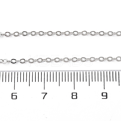 Brass Cable Chain Necklace Making NJEW-D302-80P-1