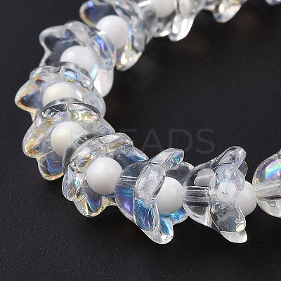 Transparent Glass Beads Strands LAMP-H061-01D-1