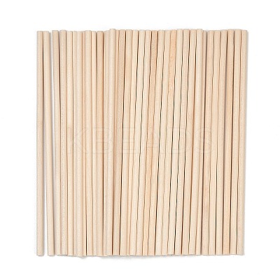 Round Wooden Sticks WOOD-WH0027-22C-1